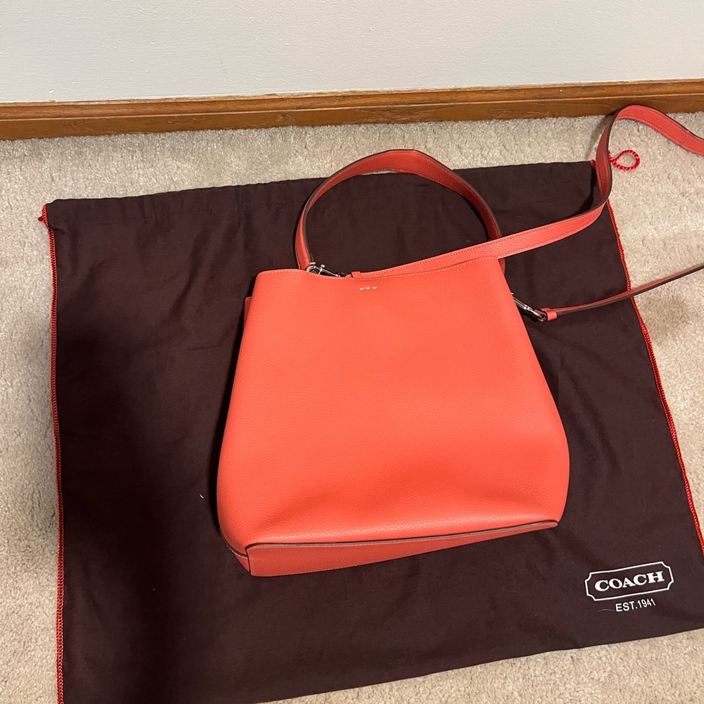 Coach Coral Leather Shoulder Bag - Picture 4 of 14